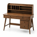 Schreibtisch mit Walnussfurnier Braun 120x60x85cm