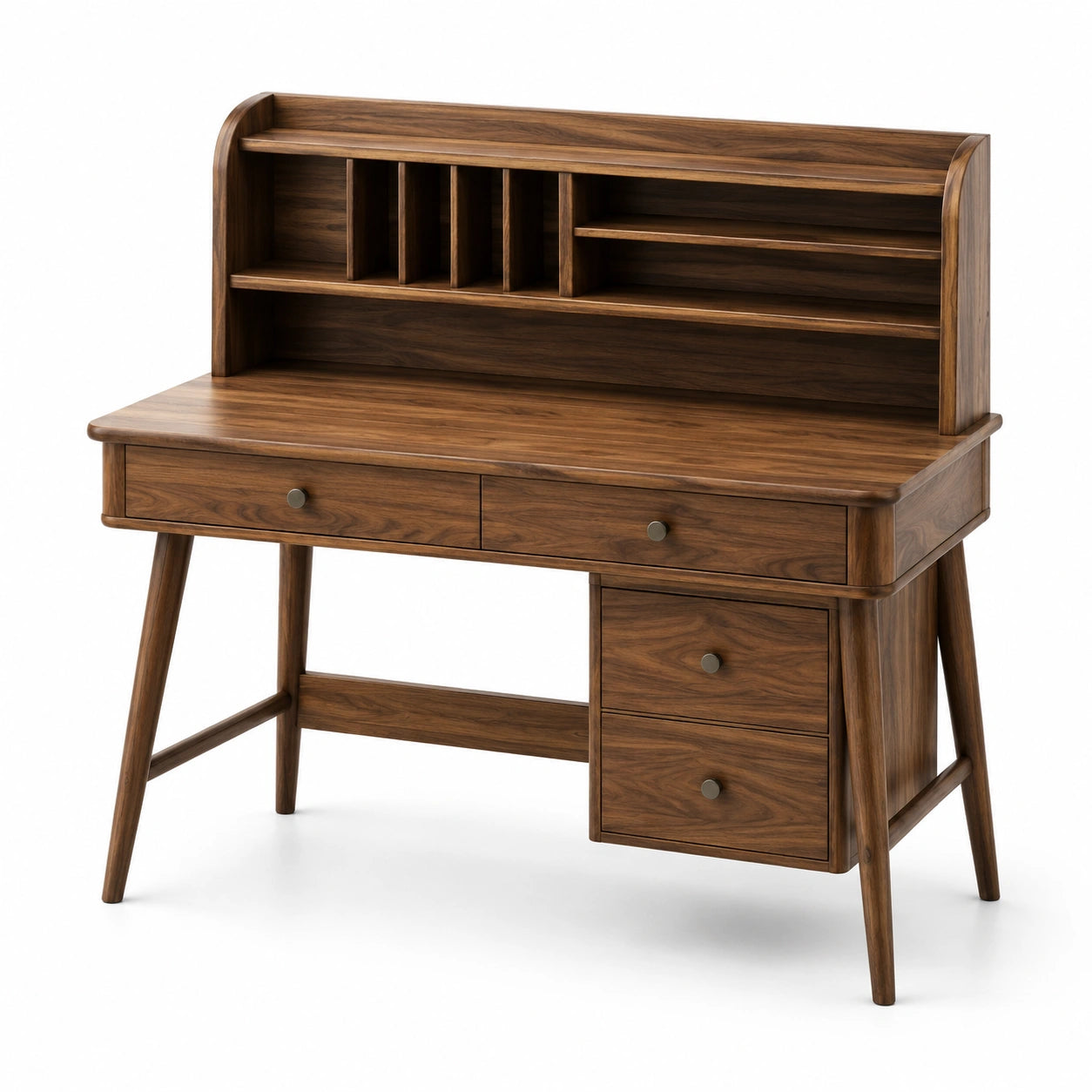 Schreibtisch mit Walnussfurnier Braun 120x60x85cm