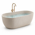 Freistehende Badewanne aus Verbundwerkstoff Beige 180x80x60 cm
