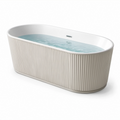 Freistehende Badewanne Oval Acryl Beige